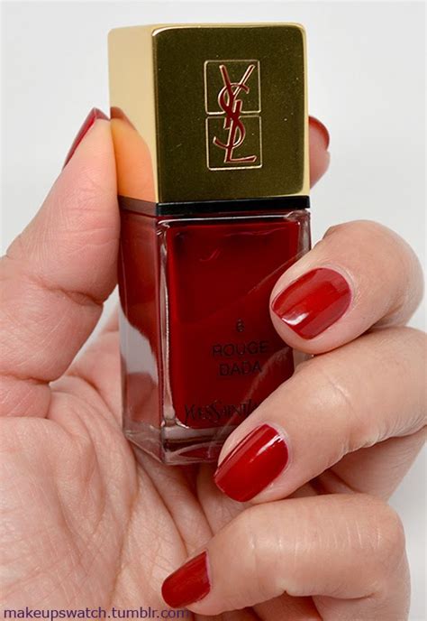 yves saint laurent rouge dada|YSl Yves Saint Laurent nail lacquer 6 Rouge Dada, swatch.